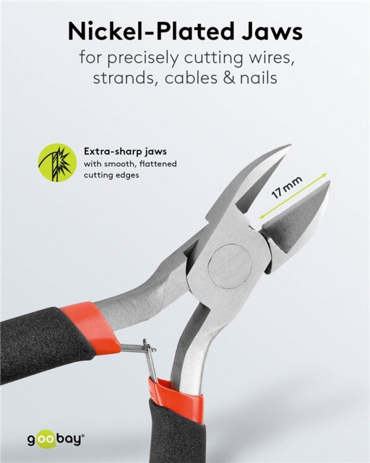 Goobay Sidavbitare, 110 mm perfekt för elektriker och finmekaniker