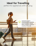 Goobay Värld till EU reseadapter, svart stickkontakt med skyddsjord (typ F, CEE 7/7) > brittiskt uttag, schweiziskt uttag (typ J, SEV 1011), italienskt uttag (typ L, CEI 23-16-VII), amerikanskt/japanskt uttag (typ B, NEMA 5-15, 3-polig)