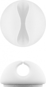 Goobay Kabelhantering 1 urtag, vit 5-pack för att ordna och fästa, avtagbar Goobay Kabelhantering 1 urtag, vit 5-pack för att ordna och fästa, avtagbar