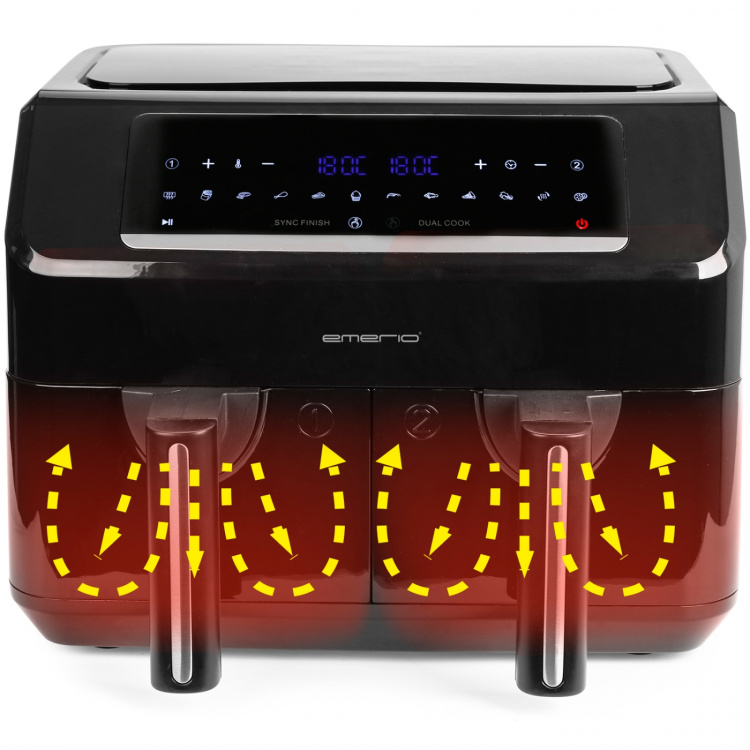 Emerio Airfryer Dubbel 3,6l+3,6l AF-130376.1 BPA fri 2400watt