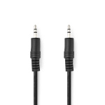 Nedis Stereo Audio Cable | 3.5 mm Male | 3.5 mm Male | Nickel Plated | 3.00 m | Round | Black | Label Nedis Stereo Audio Cable | 3.5 mm Male | 3.5 mm Male | Nickel Plated | 3.00 m | Round | Black | Label