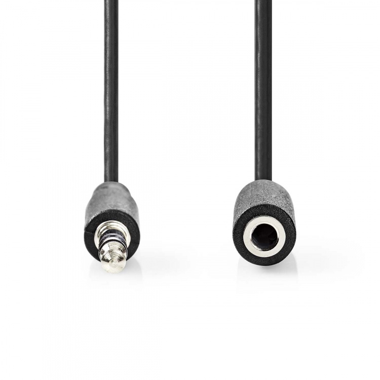 Nedis Stereo Audio Cable | 3.5 mm Male | 3.5 mm Female | Nickel Plated | 2.00 m | Round | Black | Label
