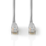 Nedis CAT5e Cable | U/UTP | RJ45 Male | RJ45 Male | 15.0 m | Round | PVC | Grey | Label