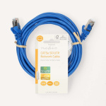 Nedis CAT5e Cable | SF/UTP | RJ45 Male | RJ45 Male | 3.00 m | Round | PVC | Blue | Label Nedis CAT5e Cable | SF/UTP | RJ45 Male | RJ45 Male | 3.00 m | Round | PVC | Blue | Label