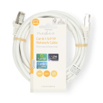 Nedis Cat 8.1 Cable | S/FTP | RJ45 Male | RJ45 Male | 3.00 m | Round | LSZH | White | Label Nedis Cat 8.1 Cable | S/FTP | RJ45 Male | RJ45 Male | 3.00 m | Round | LSZH | White | Label