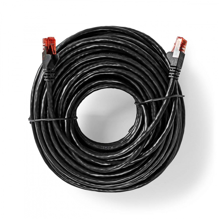 Nedis CAT6 Cable | RJ45 Male | RJ45 Male | U/UTP | 50.0 m | Outdoor | Round | PE | Black | Label