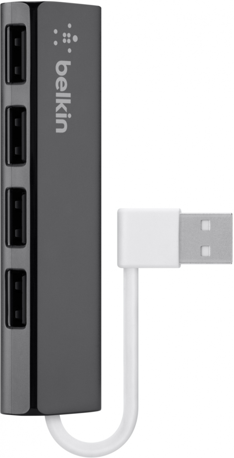 <ul><li>Brand: Belkin</li><li>Transfer rate: 480 Mbps</li><li>Adapter: USB</li><li>Weight: 0.1 kg</li></ul><br /><ul><li>1 x Belkin 4-Port Slim Travel USB Hub</li></ul><div style=