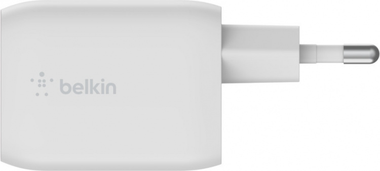 Belkin Boost Charge Pro Dual Port USB-C GaN 65 W PD 3.0 -verkkovirtalaturi, valkoinen Belkin Boost Charge Pro Dual Port USB-C GaN 65 W PD 3.0 -verkkovirtalaturi, valkoinen