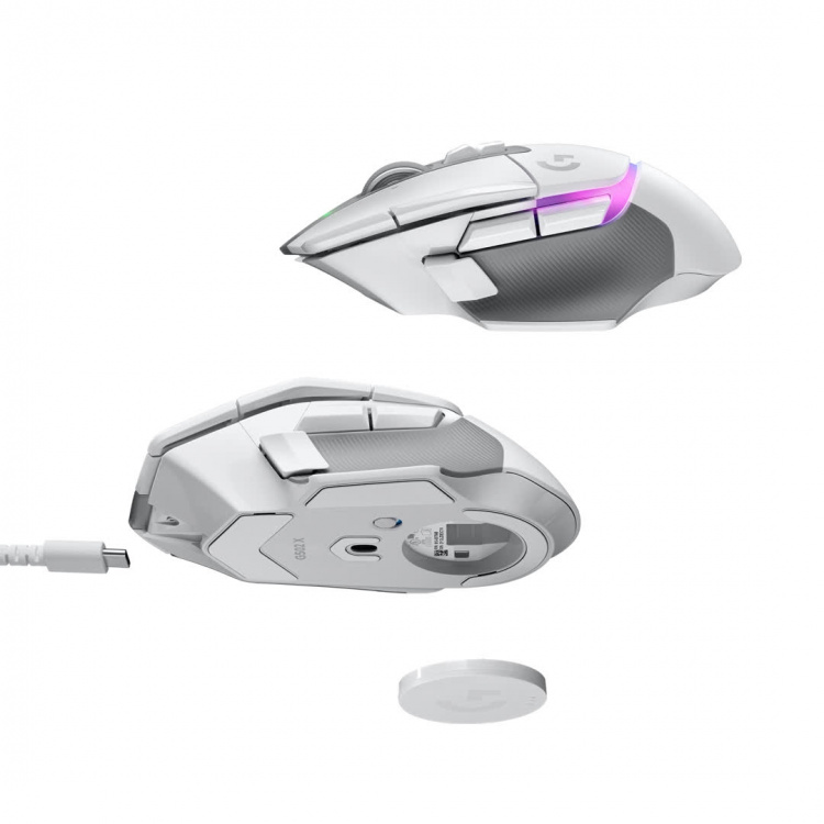 Logitech G502 X Plus Wireless Gaming Mouse, White/Premium Logitech G502 X Plus Wireless Gaming Mouse, White/Premium