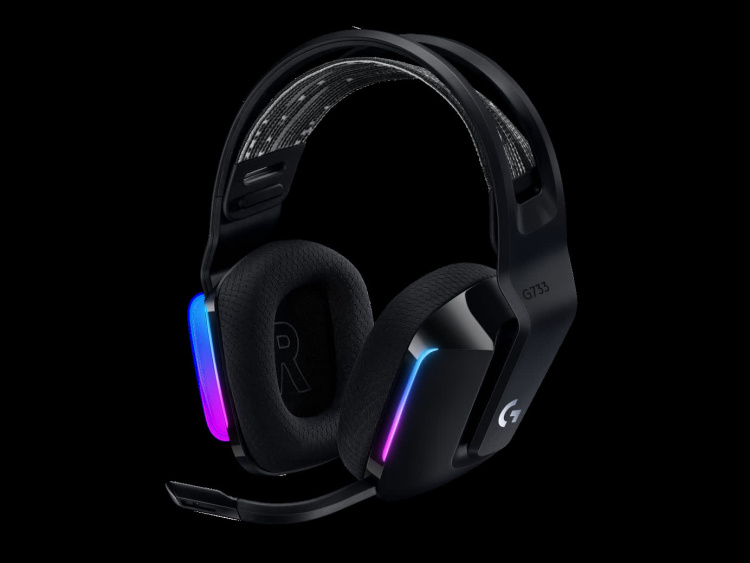 Logitech G733 LIGHTSPEED Wireless RGB Gaming Headset, Black Logitech G733 LIGHTSPEED Wireless RGB Gaming Headset, Black
