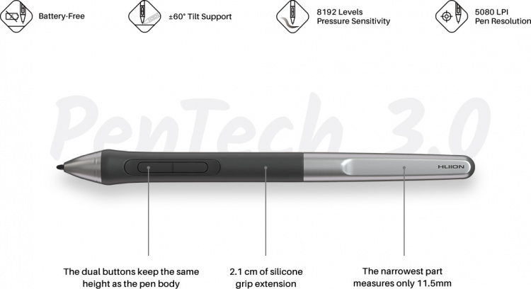 Huion Inspiroy 2 L H1061P -piirtopöytä Huion Inspiroy 2 L H1061P -piirtopöytä