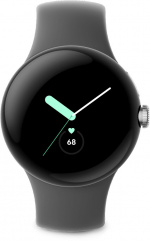 Google Pixel Watch WiFi -älykello, Polished Silver / Charcoal Google Pixel Watch WiFi -älykello, Polished Silver / Charcoal