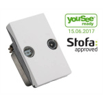 Triax Wall Outlet FM/TV TD 260E White Triax Wall Outlet FM/TV TD 260E White