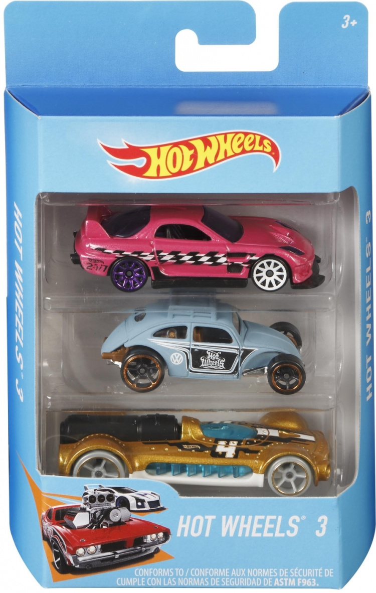 Hot Wheels minibilar, 3 st