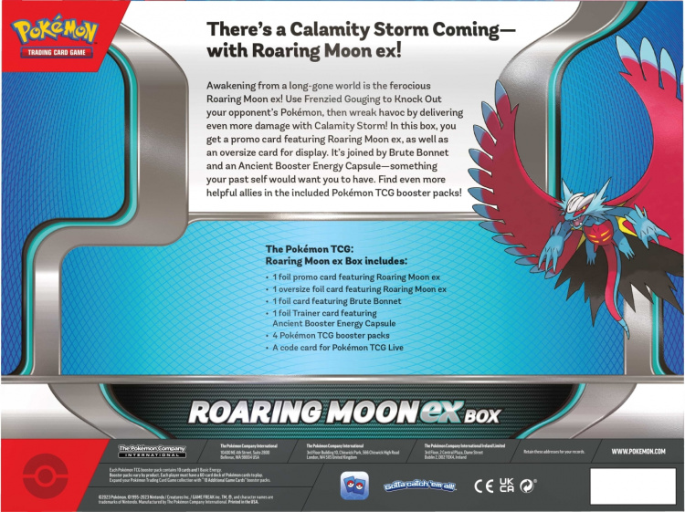 POKEMON TCG: Roaring Moon ex Box POKEMON TCG: Roaring Moon ex Box