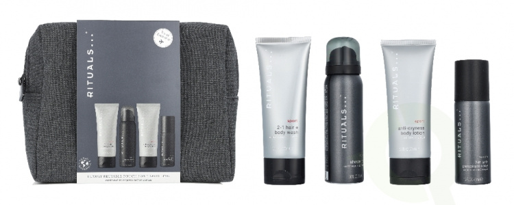 Rituals Samurai Set 240 ml Foaming Shower Gel 50ml-Classic/Anti-Perspirant Spray 50ml-Classic/2-in-1 Shampoo and Body Wash 70ml-Sport/Anti-Dryness Body Lotion 70ml-Sport