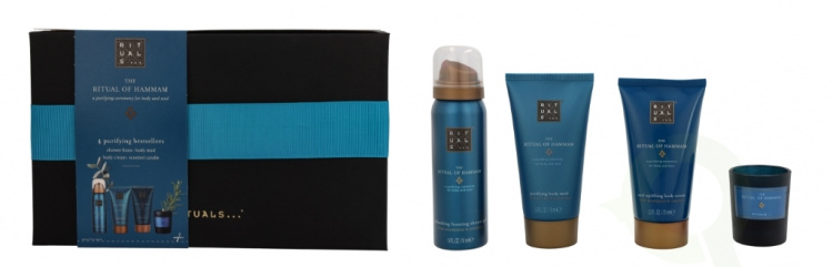 Rituals Hammam Set 215 ml Foaming Shower Gel 50ml/Body Mud 70ml/Body Cream 70ml/Scented Candel 25gr