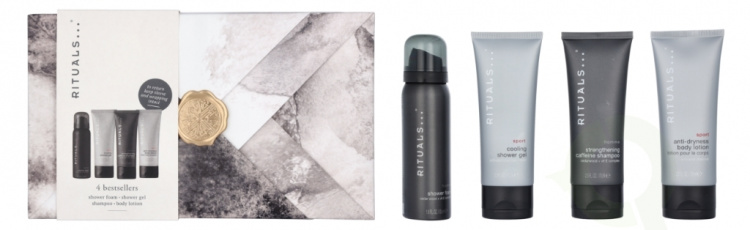 Rituals Homme Set 260 ml Shower Foam 50ml/Shampoo 70ml/Shower Gel 70ml/Body Lotion 70ml