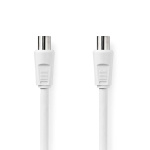 Nedis Coax Cable | IEC (Coax) Male | IEC (Coax) Female | Nickel Plated | 90 dB | 75 Ohm | Double Shielded | 5.00 m | Round | PVC | White | Label