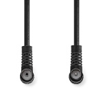 Nedis Coax Cable | IEC (Coax) Male | IEC (Coax) Female | Nickel Plated | 120 dB | 75 Ohm | Quad Shielded | 1.50 m | Round | PVC | Black | Label