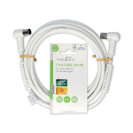 Nedis Coax Cable | IEC (Coax) Male | IEC (Coax) Female | Nickel Plated | 120 dB | 75 Ohm | Quad Shielded | 3.00 m | Round | PVC | White | Label