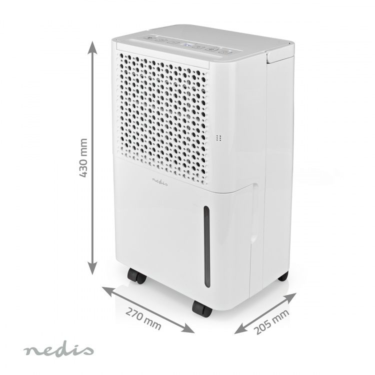 Nedis Dehumidifier | Dehumidification / Automatic / Dry laundry / Ventilation | 100 m³/h Nedis Dehumidifier | Dehumidification / Automatic / Dry laundry / Ventilation | 100 m³/h