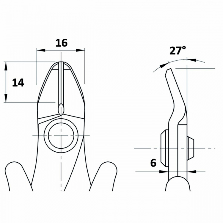 Piergiacomi Very strong flush cutter for jewellery making and rubber seal cutting