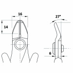Piergiacomi Very strong flush cutter for jewellery making and rubber seal cutting