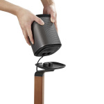 Nedis Speaker Mount | Compatible with: Sonos® One SL™ / Sonos® One™ / Sonos® PLAY:1™ | Stand | 10 kg | Fixed | Metal / Wood | Black / Brown Nedis Speaker Mount | Compatible with: Sonos® One SL™ / Sonos® One™ / Sonos® PLAY:1™ | Stand | 10 kg | Fixed | Metal / Wood | Black / Brown