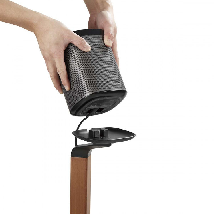 Nedis Speaker Mount | Compatible with: Sonos® One SL™ / Sonos® One™ / Sonos® PLAY:1™ | Stand | 10 kg | Fixed | Metal / Wood | Black / Brown Nedis Speaker Mount | Compatible with: Sonos® One SL™ / Sonos® One™ / Sonos® PLAY:1™ | Stand | 10 kg | Fixed | Metal / Wood | Black / Brown