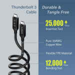 Edimax USB4/Thunderbolt3 Cable, 40G, o.5meter, Type C to Type C Edimax USB4/Thunderbolt3 Cable, 40G, o.5meter, Type C to Type C