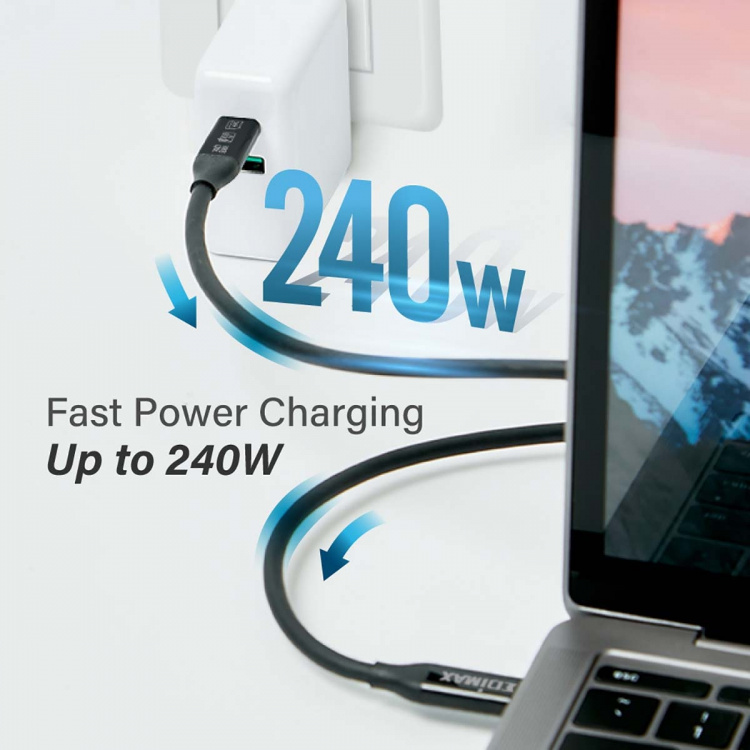 Edimax USB4/Thunderbolt3 Cable, 40G, o.5meter, Type C to Type C Edimax USB4/Thunderbolt3 Cable, 40G, o.5meter, Type C to Type C