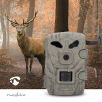 Nedis Wildlife Camera | 4G | 1080p@30fps | 30.0 MPixel | 2 MPixel CMOS | IP66 | 4G | Black No-Glow IR | Night vision | Viewing angle: 50 ° | Motion sensor | Detection angle: 50 ° | Detection range: 20 m | LCD Screen | Green