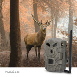 Nedis Wildlife Camera | 4G | 1080p@30fps | 30.0 MPixel | 2 MPixel CMOS | IP66 | 4G | Black No-Glow IR | Night vision | Viewing angle: 50 ° | Motion sensor | Detection angle: 50 ° | Detection range: 20 m | LCD Screen | Green