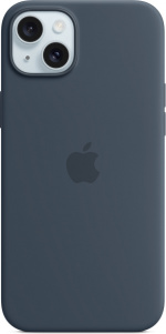 Apple iPhone 15 Plus silikonfodral med MagSafe, blå Apple iPhone 15 Plus silikonfodral med MagSafe, blå