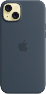 Apple iPhone 15 Plus silikonfodral med MagSafe, blå Apple iPhone 15 Plus silikonfodral med MagSafe, blå