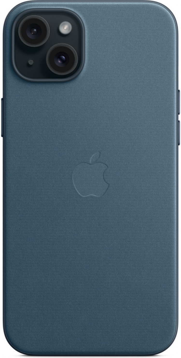 Apple iPhone 15 Plus FineWoven Case with MagSafe, Pacific Blue Apple iPhone 15 Plus FineWoven Case with MagSafe, Pacific Blue