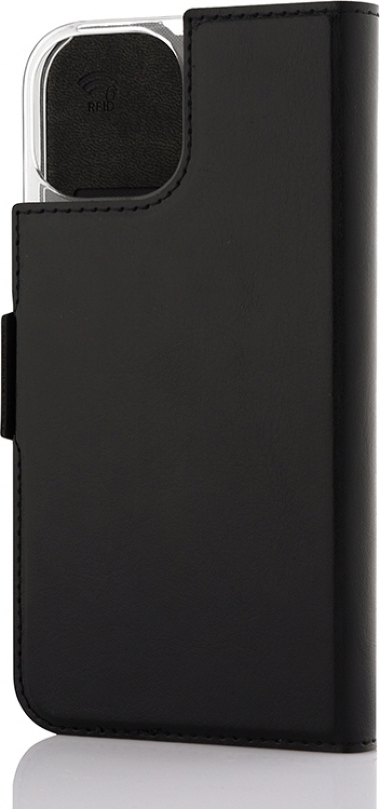 Wave BookCase - skyddsfodral, MagSafe-kompatibelt, iPhone 15, svart. Wave BookCase - skyddsfodral, MagSafe-kompatibelt, iPhone 15, svart.