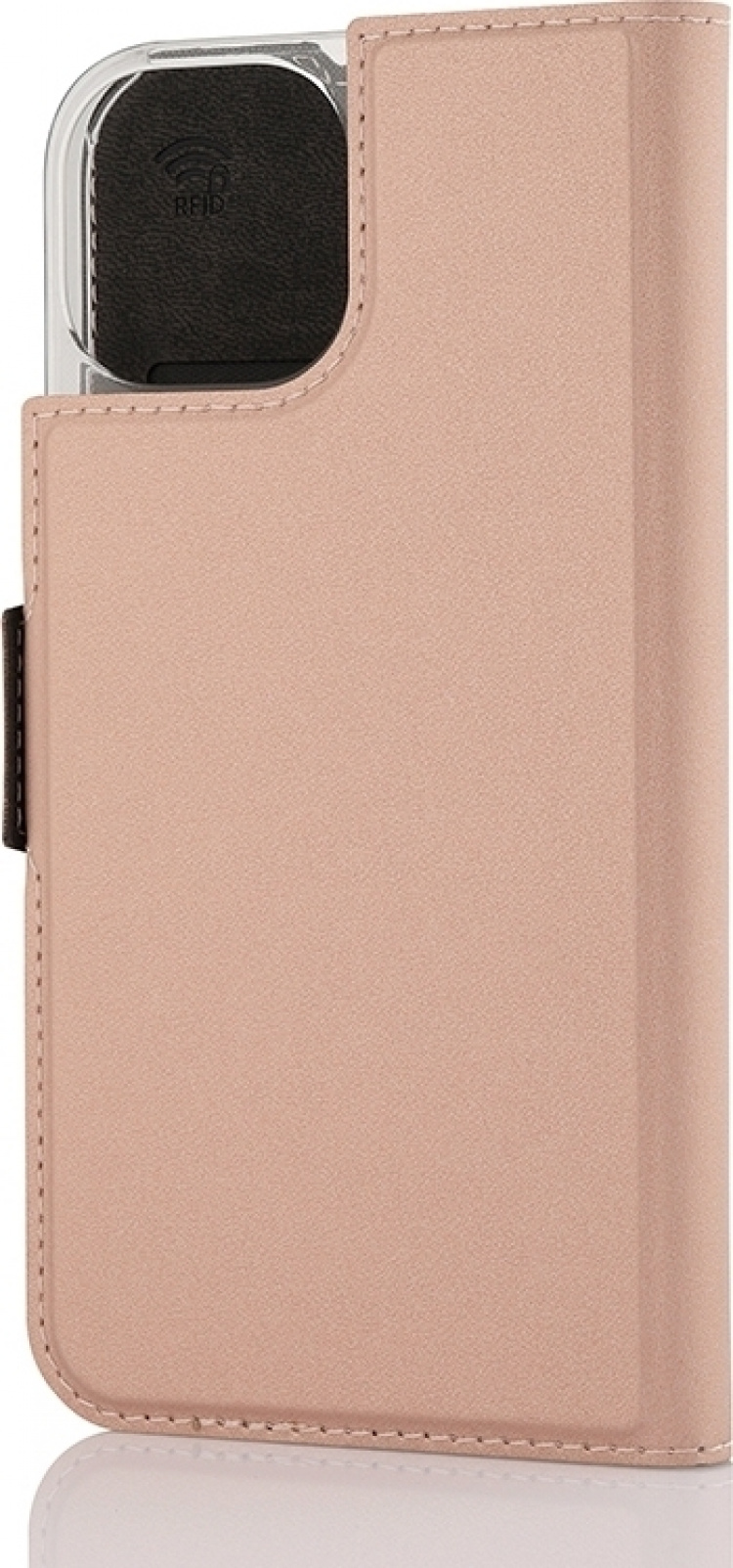 Wave BookCase -skyddsfodral, kompatibel med MagSafe, iPhone 15, roséguld. Wave BookCase -skyddsfodral, kompatibel med MagSafe, iPhone 15, roséguld.