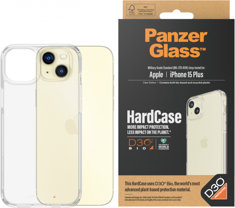 PanzerGlass HardCase med D3O -skyddsfodral, iPhone 15 Plus  PanzerGlass HardCase med D3O -skyddsfodral, iPhone 15 Plus