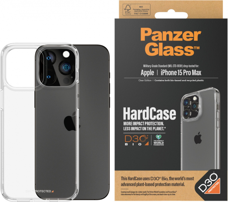 PanzerGlass HardCase med D3O-skyddshölje, iPhone 15 Pro Max PanzerGlass HardCase med D3O-skyddshölje, iPhone 15 Pro Max