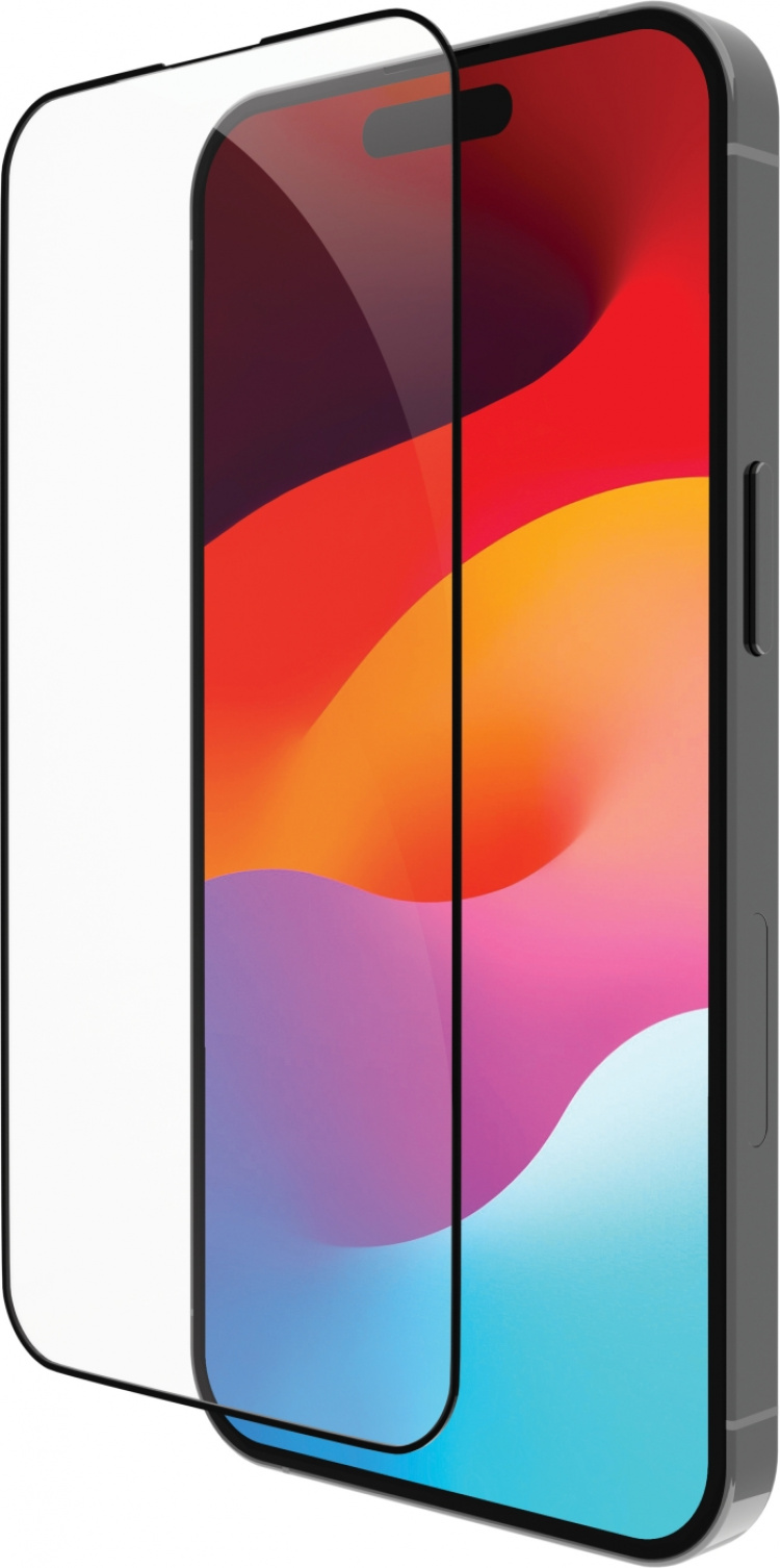 Dbramante1928 Eco-Shield -skärmskydd, iPhone 15, svarta kanter