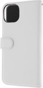 Insmat Exclusive Flip Case plånboksfodral, iPhone 15, vit