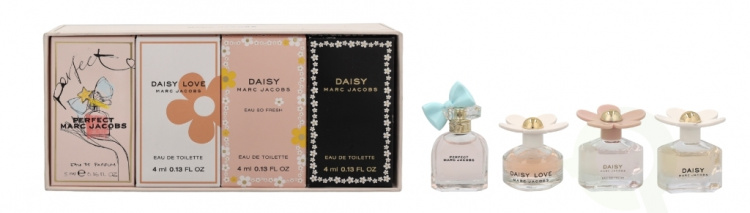 Marc Jacobs Daisy Miniatures Collection 17 ml Daisy Edt 4ml/Fresh Edt 4ml/Love Edt 4ml/Perfect Edp 5ml