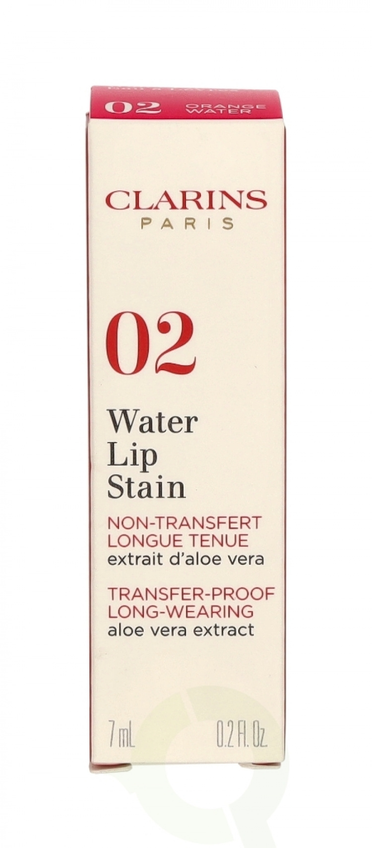 Clarins Water Lip Stain 7 ml #02 Orange Water/Transfer-Proof Long-Wearing