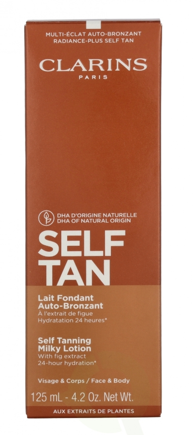 Clarins Self Tan Self Tanning Milky Lotion 125 ml Face & Body, 24-hour Hydration