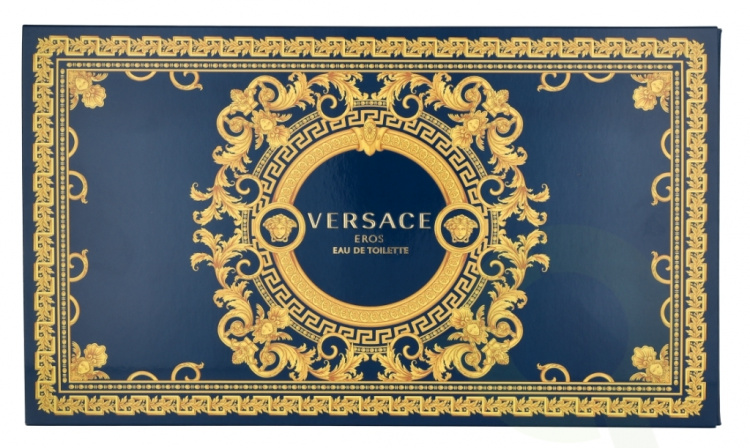 Versace Eros Pour Homme Giftset 110 ml Edt Spray 100 ml/ Edt Travel Spray 10 ml/ Toilet Bag