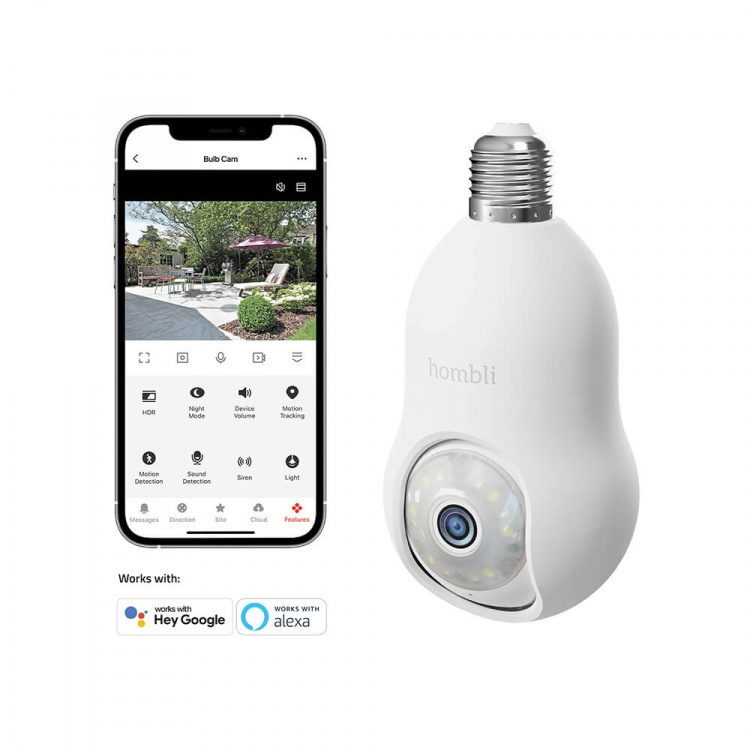 Hombli Smart Bulb Camera White