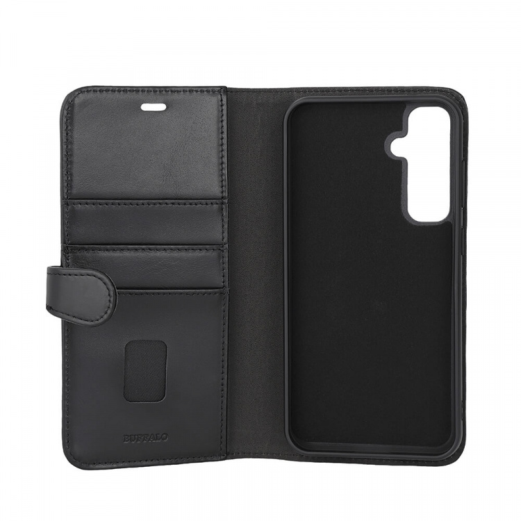 Buffalo Wallet Case Leather 2-in-1 Black - Samsung S23 FE 5G Buffalo Wallet Case Leather 2-in-1 Black - Samsung S23 FE 5G
