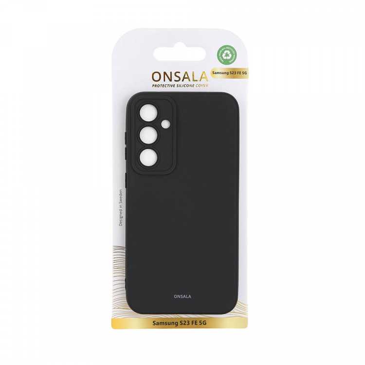 Onsala Phone Case with Silicone Feel Black - Samsung S23 FE 5G